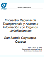 Encuentro Regional de Transparencia y Acceso a Información con Órganos Jurisdiccionales