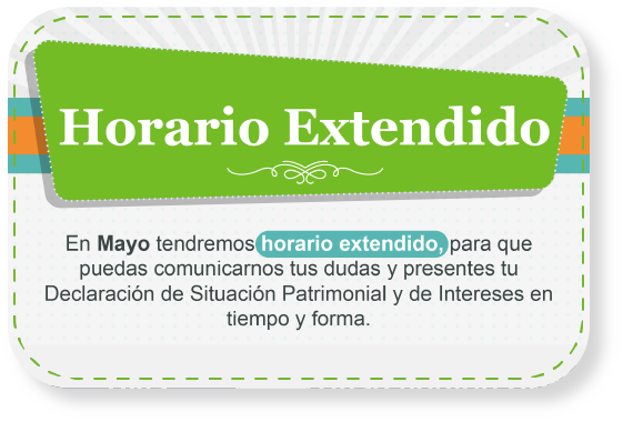 Horario extendido y especial